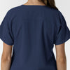 NURTUR Women's Drop Shoulder Tunic Scrub Top - Navy back detail