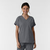 NURTUR Women's Drop Shoulder Tunic Scrub Top - Pewter