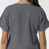 NURTUR Women's Drop Shoulder Tunic Scrub Top - Pewter back detail