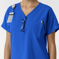 NURTUR Women's Drop Shoulder Tunic Scrub Top - Royal accessories