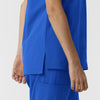 NURTUR Women's Drop Shoulder Tunic Scrub Top - Royal side vent