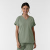 NURTUR Women's Drop Shoulder Tunic Scrub Top - Sage