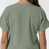 NURTUR Women's Drop Shoulder Tunic Scrub Top - Sage back detail