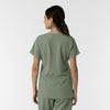 NURTUR Women's Drop Shoulder Tunic Scrub Top Sage back view