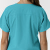 Nurtur Women's Drop Shoulder Tunic Scrub Top - Teal Blue