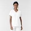 NURTUR Women's Drop Shoulder Tunic Scrub Top - White
