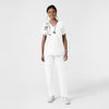 NURTUR Women's Drop Shoulder Tunic Scrub Top - White scrub set