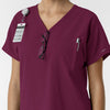 NURTUR Women's Drop Shoulder Tunic Scrub Top - Wine accessories