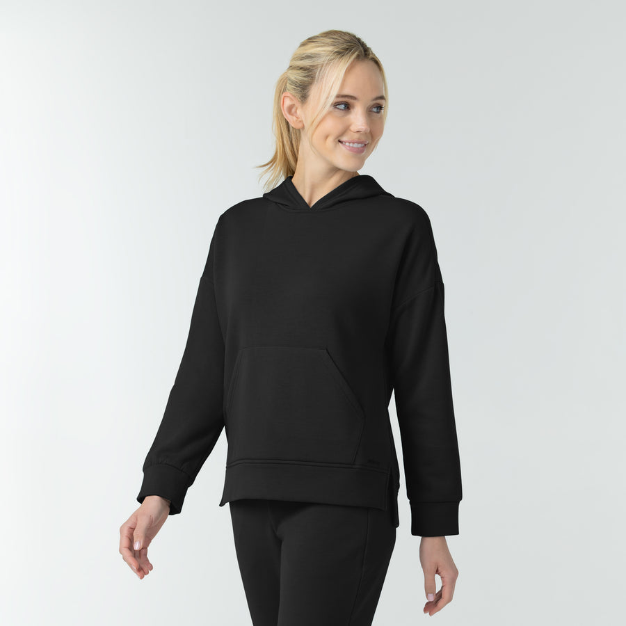 Unwind & Lounge Women's Hoodie Black side view