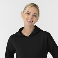 Unwind & Lounge Women's Hoodie Black side detail 2