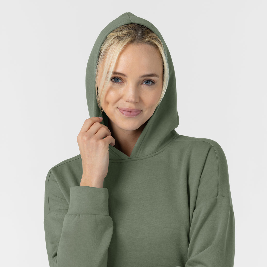 Unwind & Lounge Women's Hoodie Sage front detail