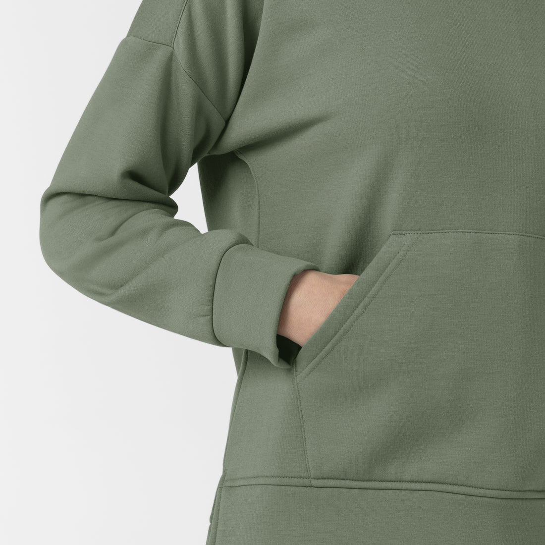 Unwind & Lounge Women's Hoodie Sage side detail 1
