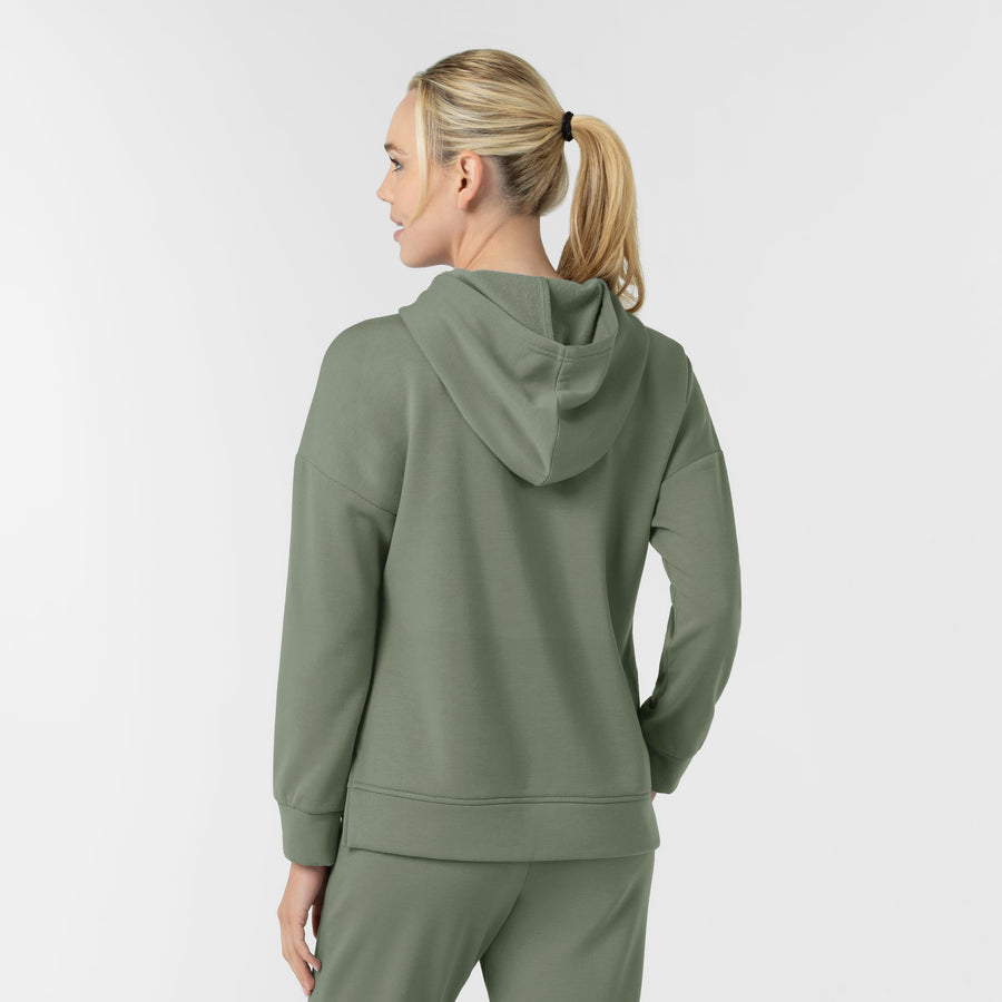 Unwind & Lounge Women's Hoodie Sage back view