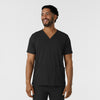 Boundless Men's Multi Pocket V-Neck Scrub Top Black