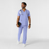 Boundless Men's Multi Pocket V-Neck Scrub Top Ceil Blue full scrub set