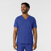 Boundless Men's Multi Pocket V-Neck Scrub Top Galaxy Blue