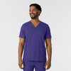 Boundless Men's Multi Pocket V-Neck Scrub Top Grape