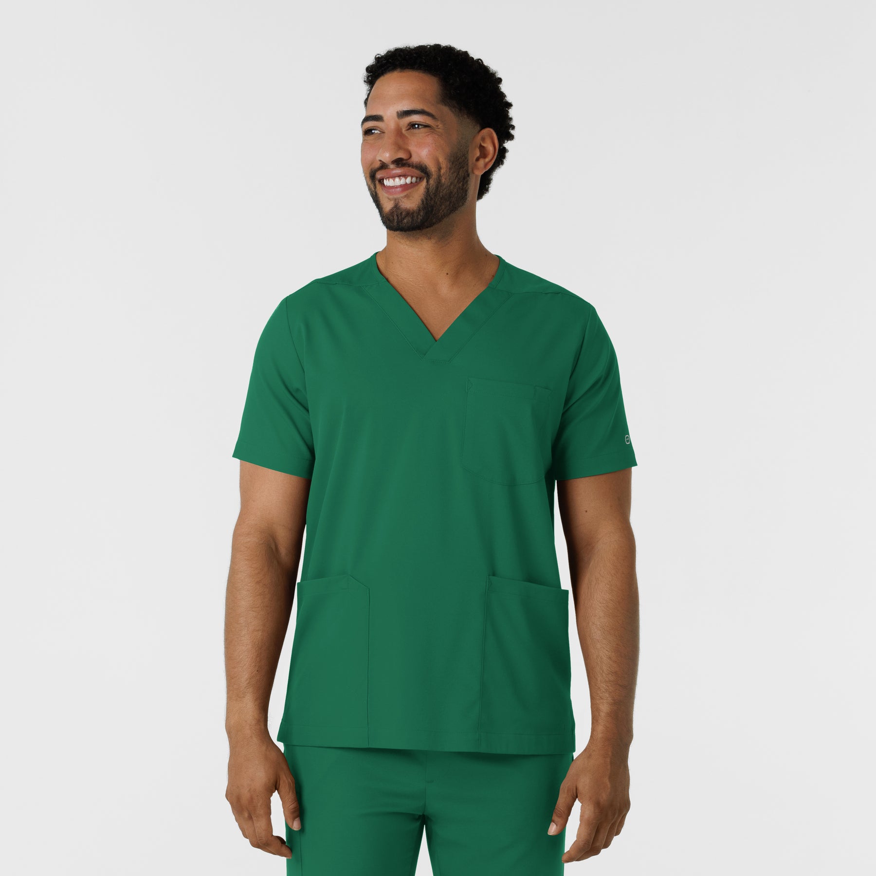 Boundless Men's Multi Pocket V-Neck Scrub Top Hunter
