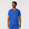 Boundless Men's Multi Pocket V-Neck Scrub Top Royal