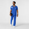 Boundless Men's Multi Pocket V-Neck Scrub Top Royal full scrub set