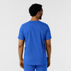 Boundless Men's Multi Pocket V-Neck Scrub Top Royal back view