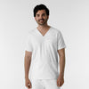 Boundless Men's Multi Pocket V-Neck Scrub Top White