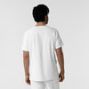 Boundless Men's Multi Pocket V-Neck Scrub Top White back view