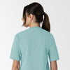 RENEW Women's Tuck-In Henley Scrub Top - Coastal Blue