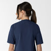RENEW Women's Tuck-In Henley Scrub Top - Navy