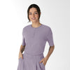 RENEW Women's Tuck-In Henley Scrub Top Wisteria