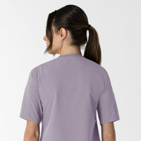 RENEW Women's Tuck-In Henley Scrub Top - Wisteria