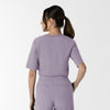 RENEW Women's Tuck-In Henley Scrub Top Wisteria back view