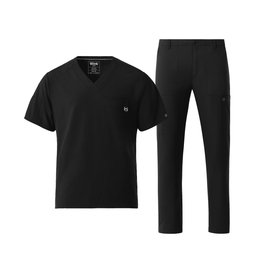 W123 Men's V-Neck and Cargo Scrub Set