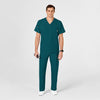 W123 Men's V-Neck Scrub Top Caribbean Blue scrub set