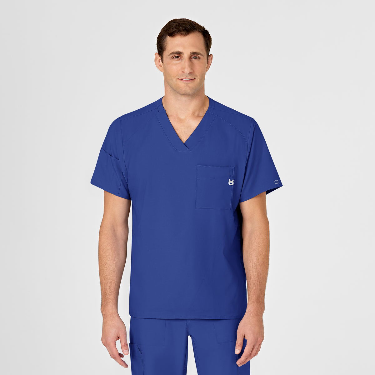 Wink W123 Men's V-Neck Scrub Top Galaxy Blue