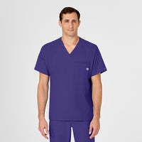 Wink W123 Men's V-Neck Scrub Top Grape