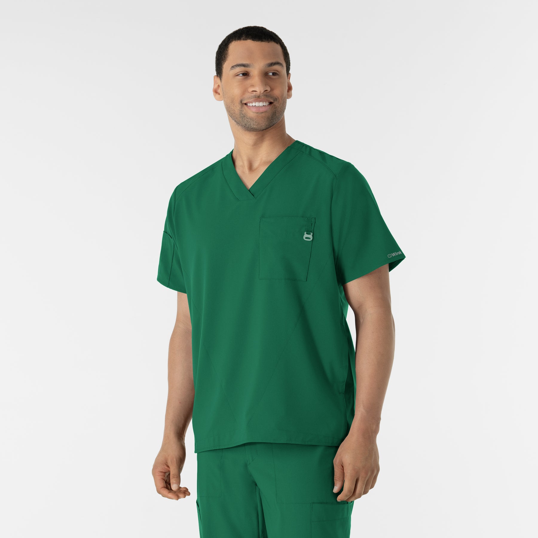 W123 Men's V-Neck Scrub Top Hunter