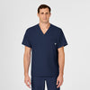 Wink W123 Men's V-Neck Scrub Top Navy