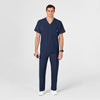 W123 Men's V-Neck Scrub Top Navy scrub set