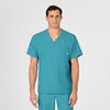 Wink W123 Men's V-Neck Scrub Top Teal Blue