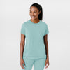 RENEW Knit Women's Flex-n-Reach Crew Neck Scrub Top Coastal Blue