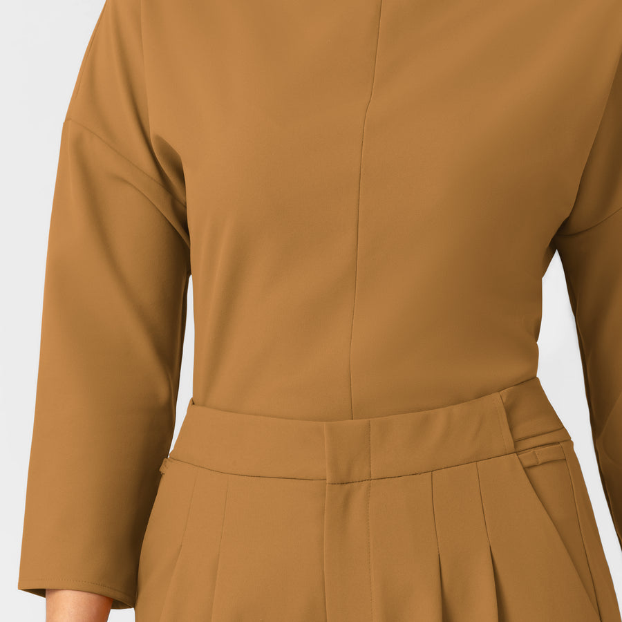 BLK Women's 3/4 Sleeve Tuck-in Scrub Top Auburn side detail 1