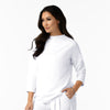 BLK Women's 3/4 Sleeve Tuck-in Scrub Top White side view