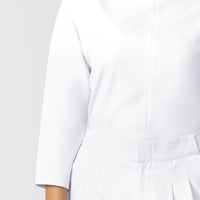BLK Women's 3/4 Sleeve Tuck-in Scrub Top White side detail 2