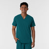 NURTUR Men's V-Neck Scrub Top Caribbean