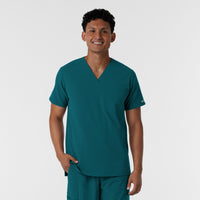 NURTUR Men's V-Neck Scrub Top Caribbean