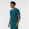 NURTUR Men's V-Neck Scrub Top Caribbean side view
