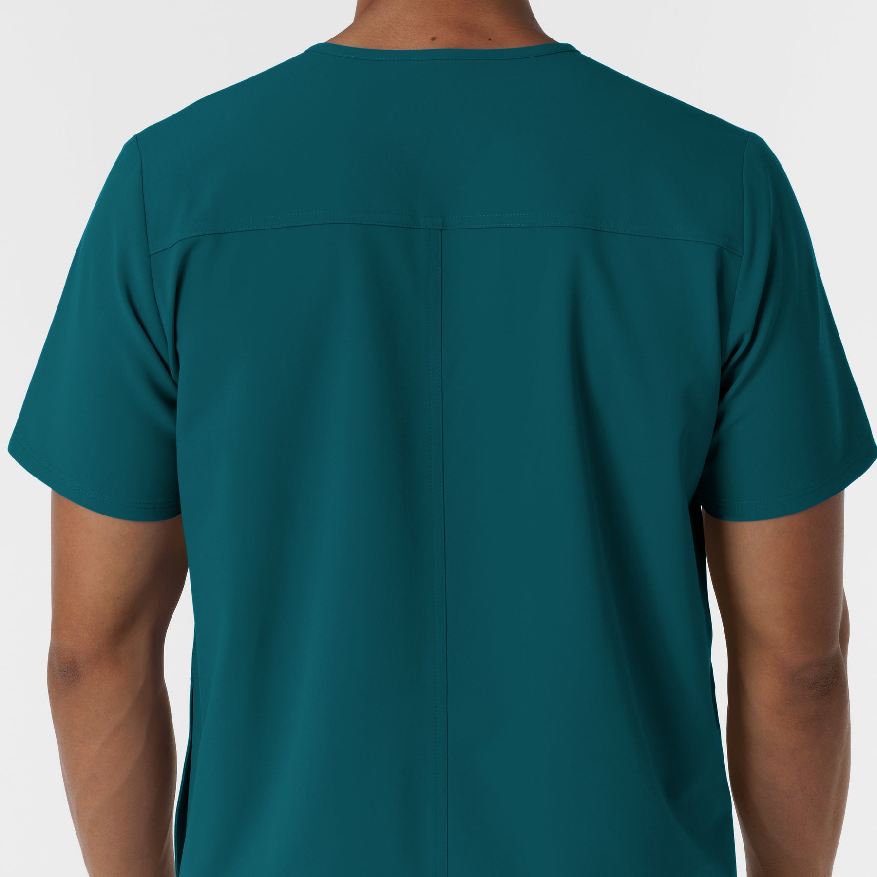 NURTUR Men's V-Neck Scrub Top Caribbean back detail