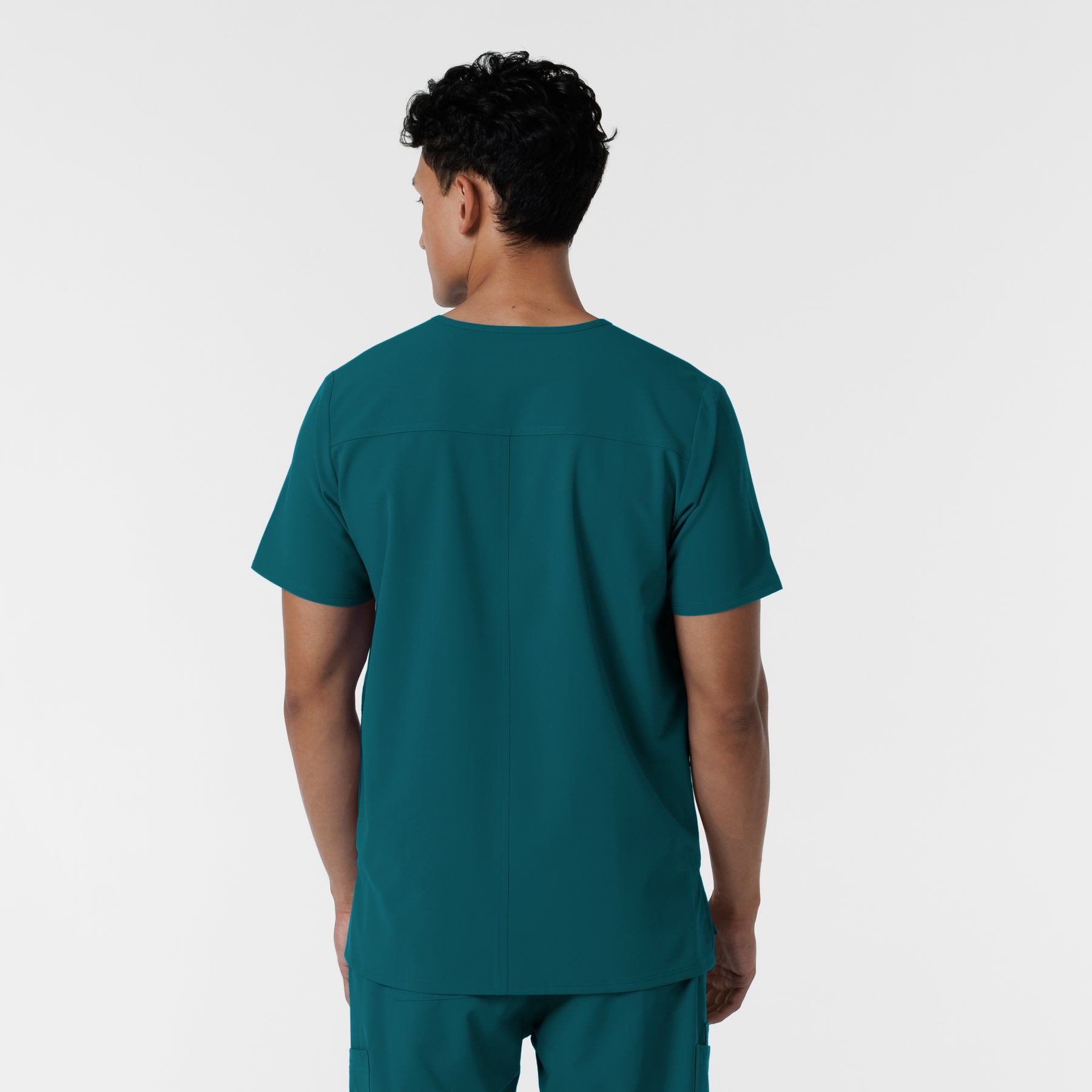 NURTUR Men's V-Neck Scrub Top Caribbean back view