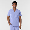 NURTUR Men's V-Neck Scrub Top Ceil Blue